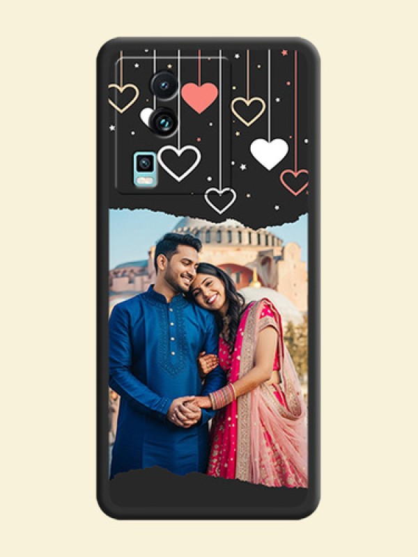 Love Hangings with Splash Wave Picture on Space Black Custom Soft Matte Phone Back Cover - iQOO Neo 7 5G