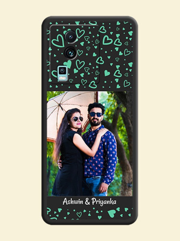 Sea Green Indefinite Love Pattern on Photo on Space Black Soft Matte Mobile Cover - iQOO Neo 7 5G