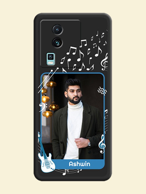 Musical Theme Design with Text on Photo on Space Black Soft Matte Mobile Case - iQOO Neo 7 5G