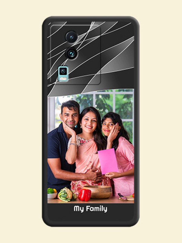 Mixed Wave Lines on Photo on Space Black Soft Matte Mobile Cover - iQOO Neo 7 5G