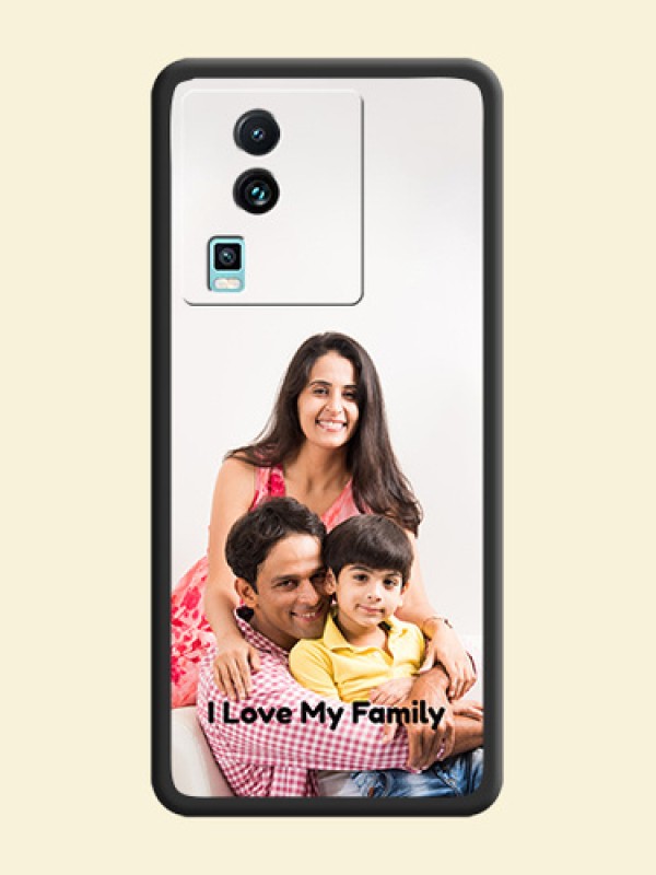 Full Single Pic Upload With Text On Space Black Personalized Soft Matte Phone Covers -Iqoo Neo 7 5G