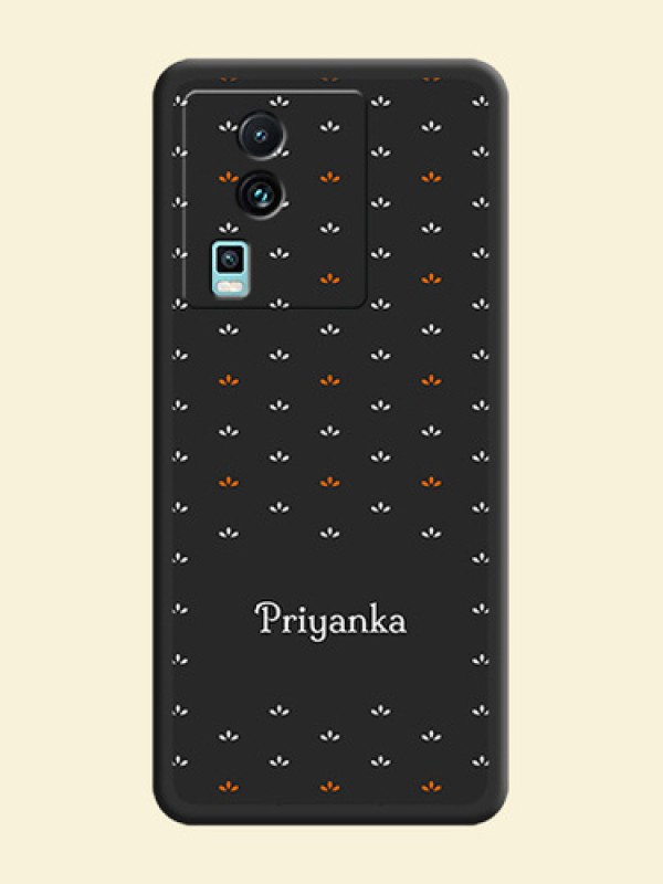 Simple Pattern With Custom Text On Space Black Personalized Soft Matte Phone Covers -Iqoo Neo 7 5G