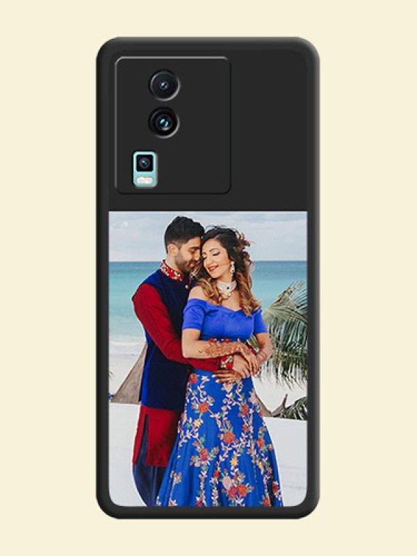 Image Upload With Space Black Color On Custom Soft Matte Mobile Back Cover - Iqoo Neo 7 5G