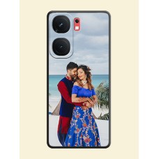 Full Single Pic Upload On Space Black Personalized Soft Matte Phone Covers - iQOO Neo 9 Pro 5G