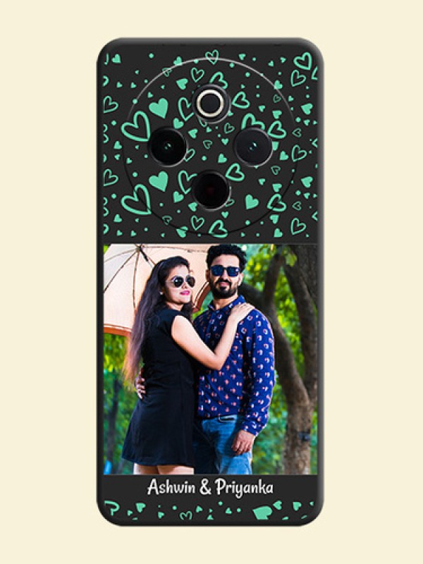 Sea Green Indefinite Love Pattern on Photo On Space Black Custom Soft Matte Mobile Back Cover - iQOO Z10 5G