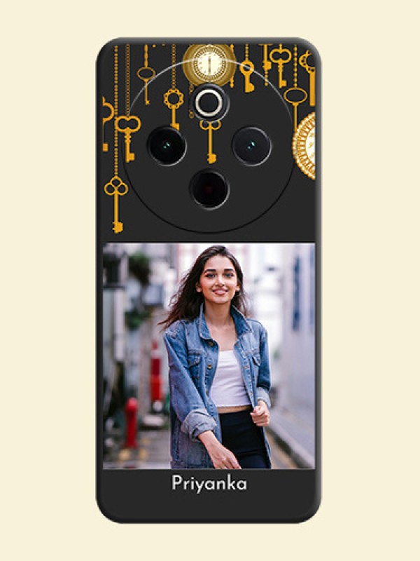 Decorative Design with Text On Space Black Custom Soft Matte Mobile Back Cover - iQOO Z10 5G