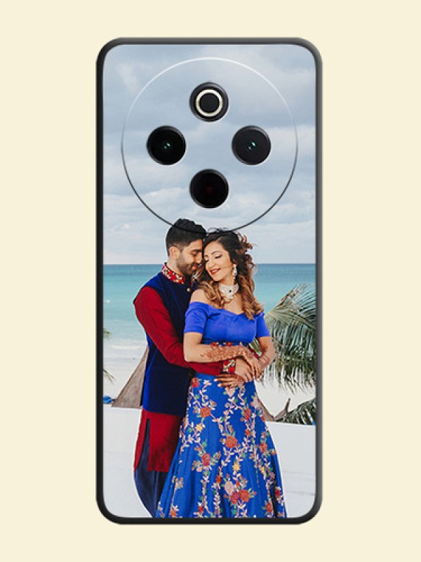 Full Single Pic Upload On Space Black Custom Soft Matte Mobile Back Cover - iQOO Z10 5G