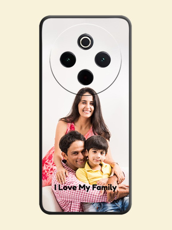 Full Single Pic Upload With Text On Space Black Custom Soft Matte Mobile Back Cover - iQOO Z10 5G