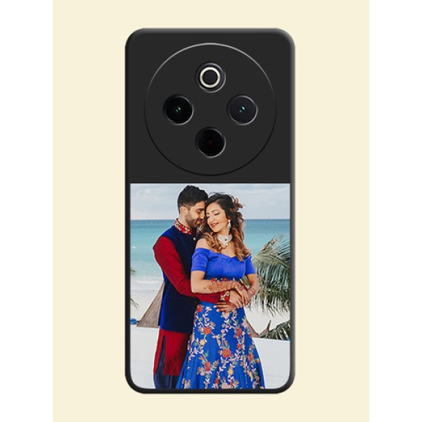 Image Upload With Space Black Color On Custom Soft Matte Mobile Back Cover - Iqoo Z10 5G