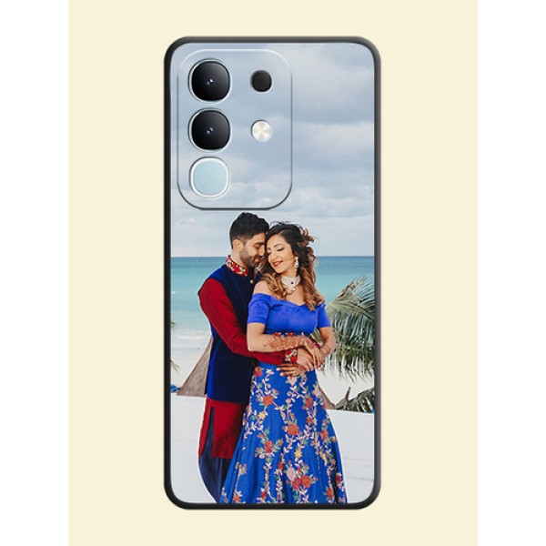 Full Single Pic Upload On Space Black Custom Soft Matte Mobile Back Cover - iQOO Z10x 5G Full Single Pic Upload On Space Black Custom Soft Matte Mobile Back Cover - iQOO Z10x 5G