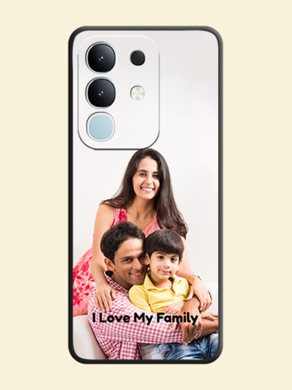 Full Single Pic Upload With Text On Space Black Custom Soft Matte Mobile Back Cover - iQOO Z10x 5G