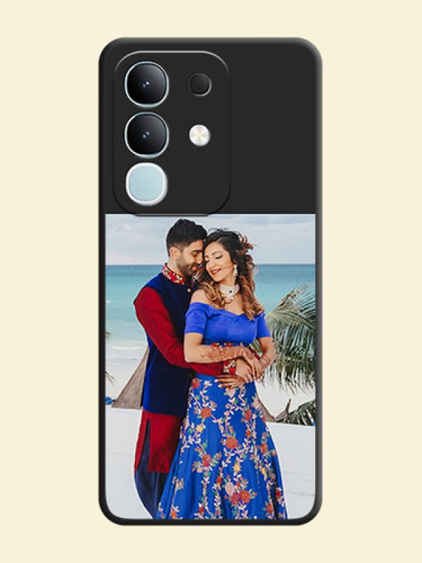 Image Upload With Space Black Color On Custom Soft Matte Mobile Back Cover - Iqoo Z10X 5G