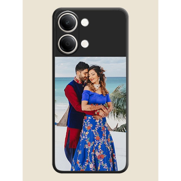 Image Upload With Space Black Color On Custom Soft Matte Mobile Back Cover - iQOO Z11 Lite 5G