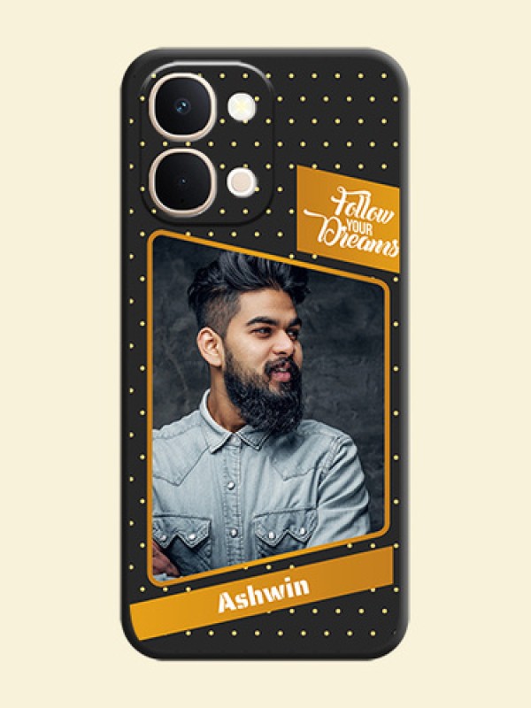Follow Your Dreams with White Dots On Space Black Custom Soft Matte Mobile Back Cover - iQOO Z11X 5G
