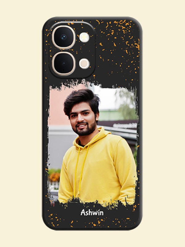 Spray Free Design on Photo On Space Black Custom Soft Matte Mobile Back Cover - iQOO Z11X 5G