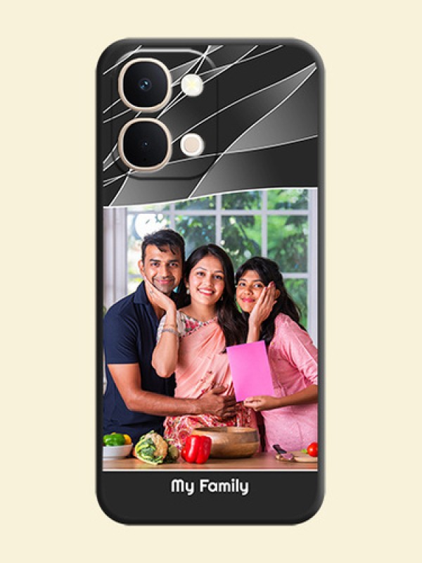Mixed Wave Lines on Photo On Space Black Custom Soft Matte Mobile Back Cover - iQOO Z11X 5G