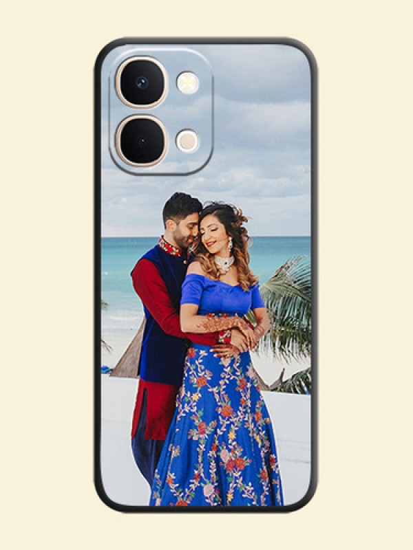 Full Single Pic Upload On Space Black Custom Soft Matte Mobile Back Cover - iQOO Z11X 5G