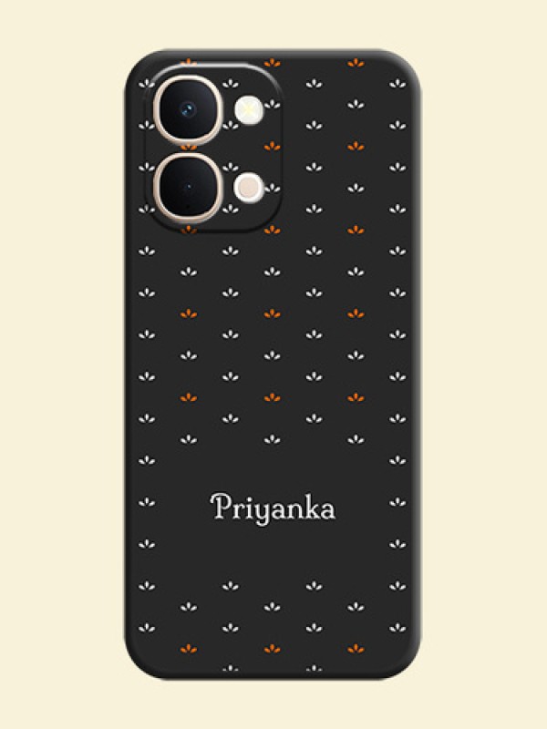 Simple Pattern With Custom Text On Space Black Custom Soft Matte Mobile Back Cover - iQOO Z11X 5G