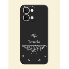Lotus Garden Custom Text On Space Black Custom Soft Matte Mobile Back Cover - iQOO Z11X 5G