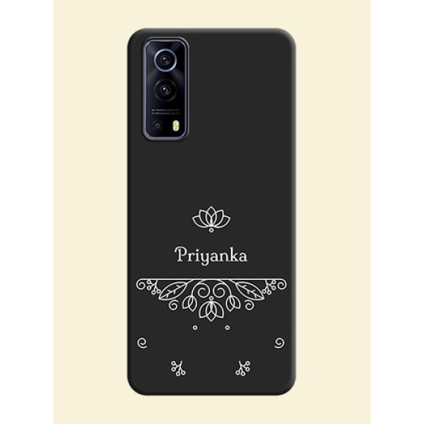 Lotus Garden Custom Text On Space Black Personalized Soft Matte Phone Covers -Iqoo Z3 5G