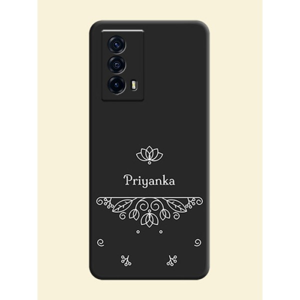 Lotus Garden Custom Text On Space Black Personalized Soft Matte Phone Covers -Iqoo Z5 5G