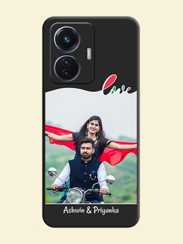 Fall in Love Pattern with Picture on Photo on Space Black Soft Matte Mobile Case - iQOO Z6 5G 44W