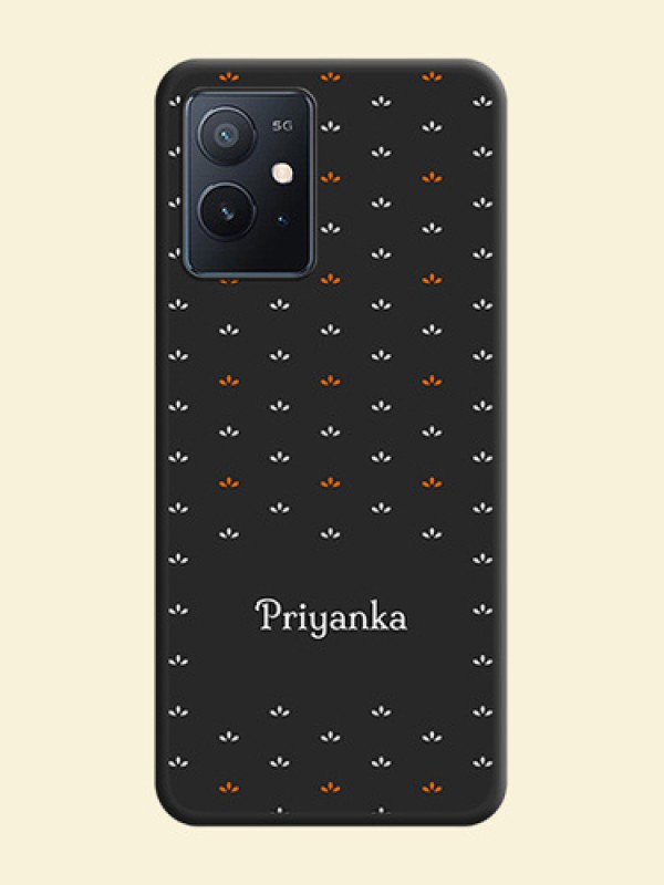 Simple Pattern With Custom Text On Space Black Personalized Soft Matte Phone Covers -Iqoo Z6 5G