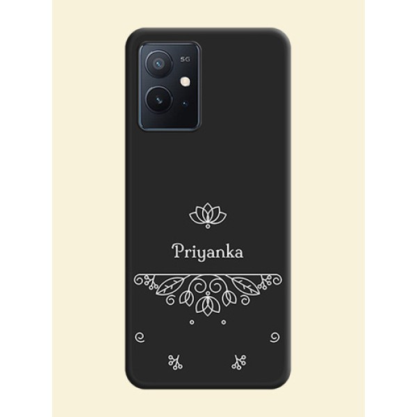Lotus Garden Custom Text On Space Black Personalized Soft Matte Phone Covers -Iqoo Z6 5G
