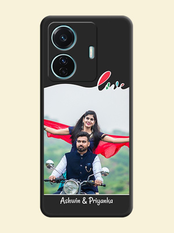 Fall in Love Pattern with Picture on Photo on Space Black Soft Matte Mobile Case - iQOO Z6 Pro 5G