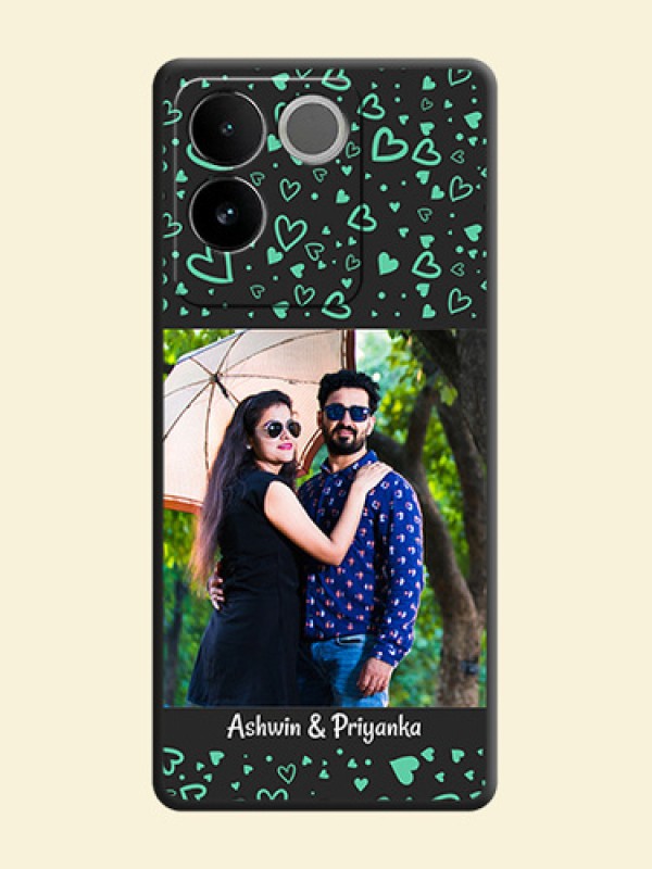 Sea Green Indefinite Love Pattern - Photo on Space Black Soft Matte Mobile Cover - iQOO Z7 Pro 5G