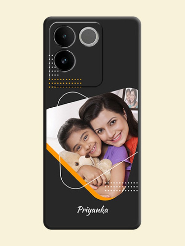 Yellow Triangle - Photo on Space Black Soft Matte Phone Cover - iQOO Z7 Pro 5G