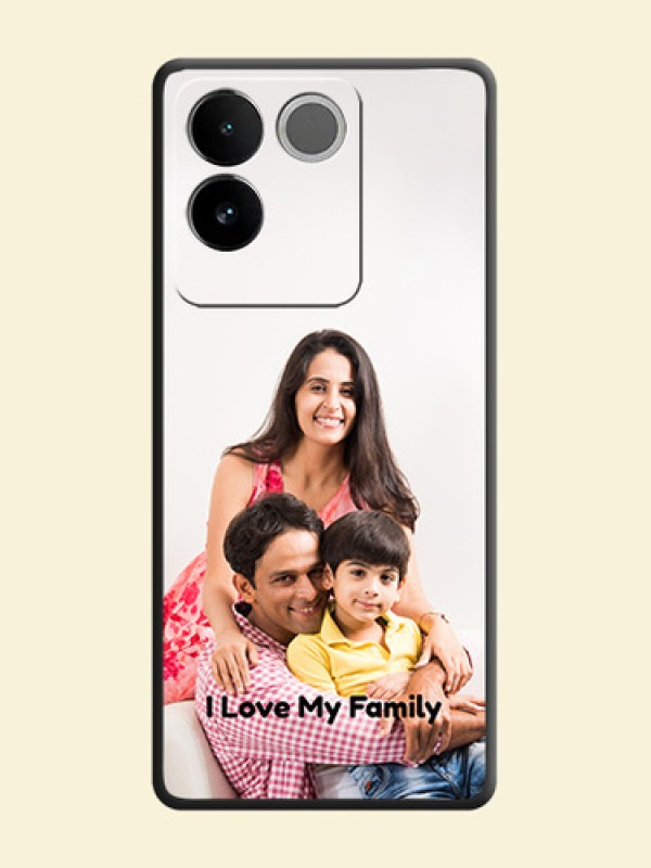 Full Single Pic Upload With Text On Space Black Personalized Soft Matte Phone Covers - iQOO Z7 Pro 5G