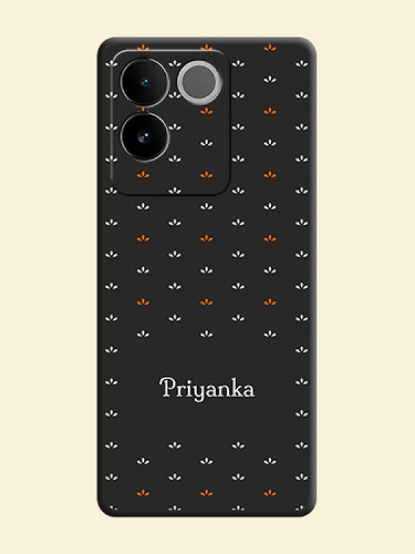Simple Pattern With Custom Text On Space Black Personalized Soft Matte Phone Covers - iQOO Z7 Pro 5G
