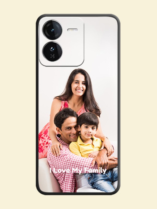 Full Single Pic Upload With Text On Space Black Custom Soft Matte Mobile Back Cover - iQOO Z9 5G