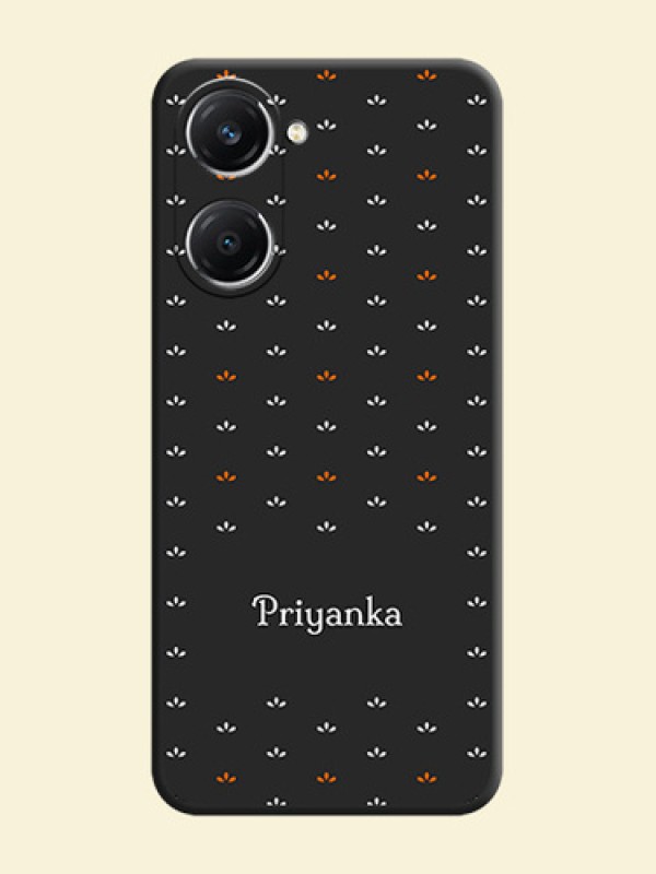 Simple Pattern With Custom Text On Space Black Custom Soft Matte Mobile Back Cover - iQOO Z9 Lite 5G