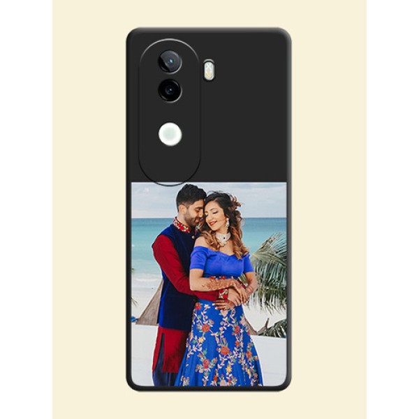 Image Upload With Space Black Color On Custom Soft Matte Mobile Back Cover - Iqoo Z9S 5G