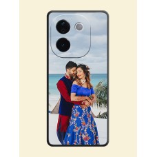 Full Single Pic Upload On Space Black Custom Soft Matte Mobile Back Cover - iQOO Z9s Pro 5G