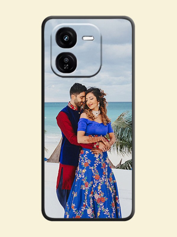 Full Single Pic Upload On Space Black Custom Soft Matte Mobile Back Cover - iQOO Z9X 5G