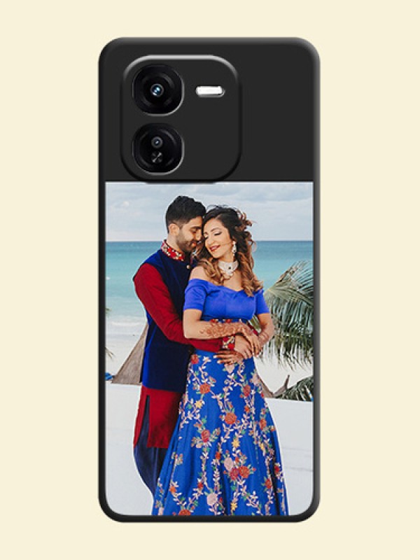 Image Upload With Space Black Color On Custom Soft Matte Mobile Back Cover - Iqoo Z9X 5G