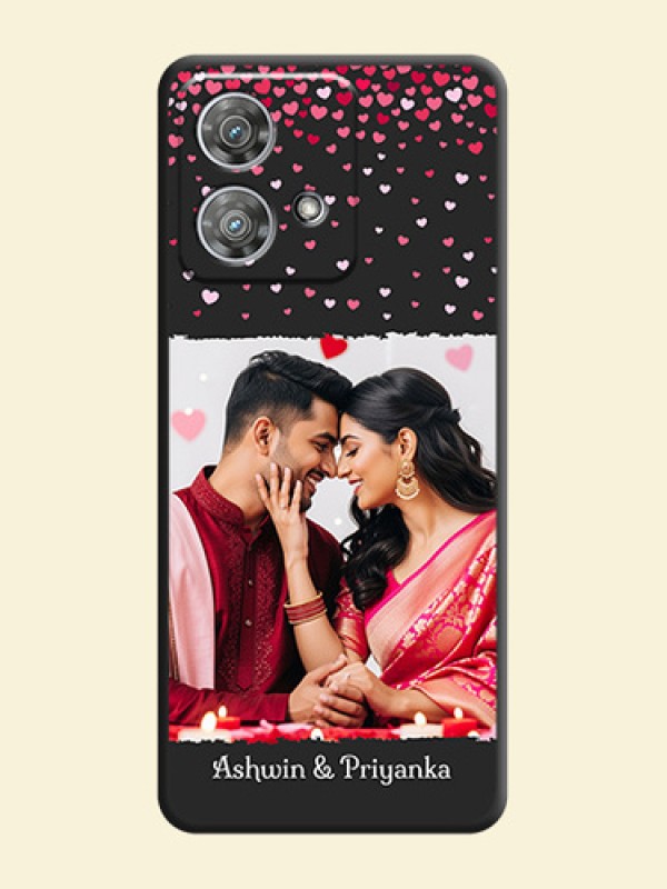 Fall in Love with Your Partner on Photo On Space Black Custom Soft Matte Mobile Back Cover - Motorola Edge 40 Neo
