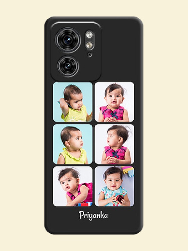Floral Art with 6 Image Holder - Photo on Space Black Soft Matte Mobile Case - Edge 40
