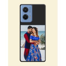 Image Upload With Space Black Color On Custom Soft Matte Mobile Back Cover - Motorola Edge 50 Fusion 5G