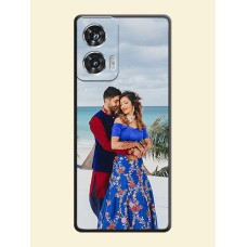 Full Single Pic Upload On Space Black Custom Soft Matte Mobile Back Cover - Motorola Edge 50 Fusion