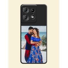 Image Upload With Space Black Color On Custom Soft Matte Mobile Back Cover - Motorola Edge 50 Pro 5G