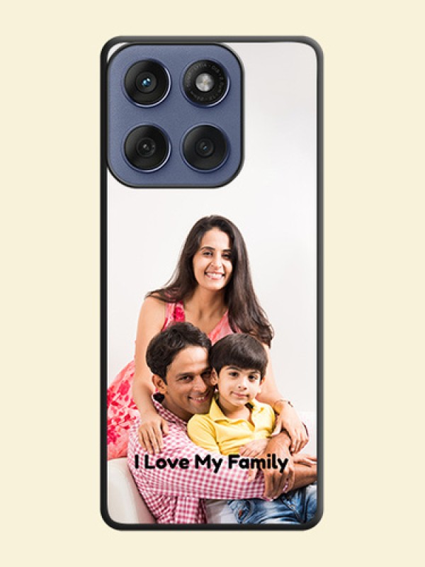 Full Single Pic Upload With Text On Space Black Custom Soft Matte Mobile Back Cover - Motorola Edge 60 Fusion