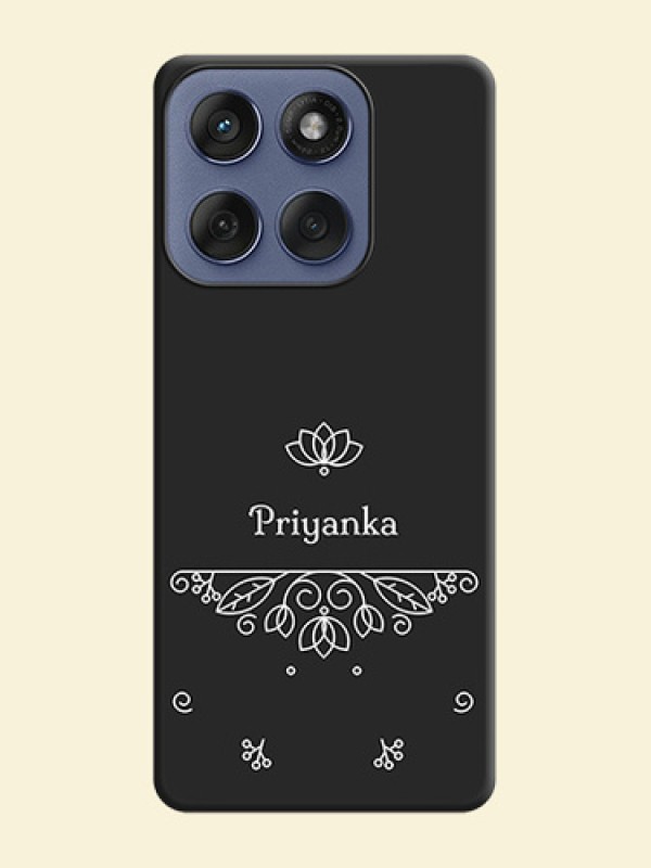 Lotus Garden Custom Text On Space Black Custom Soft Matte Mobile Back Cover - Motorola Edge 60 Fusion