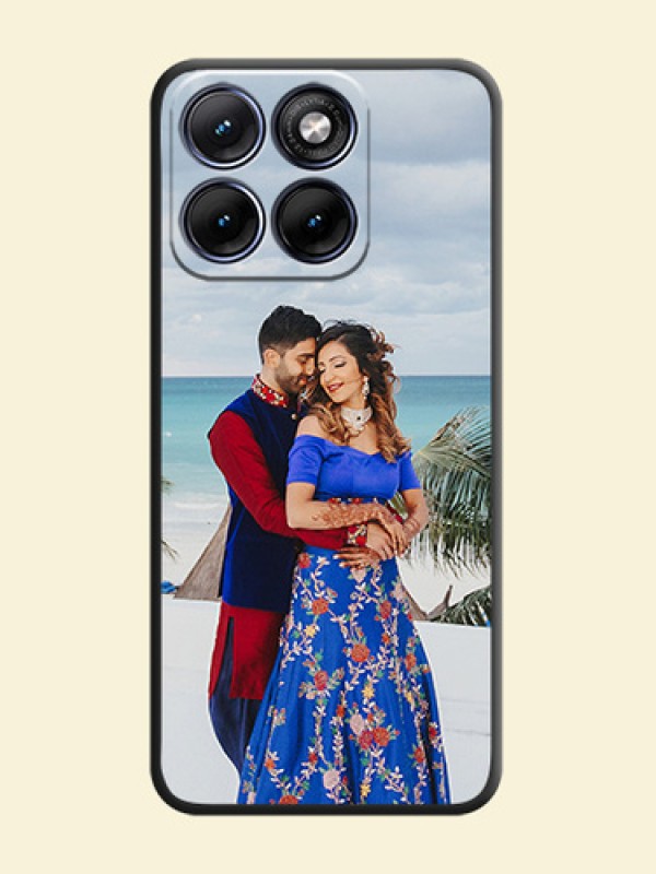 Full Single Pic Upload On Space Black Custom Soft Matte Mobile Back Cover - Motorola Edge 70 5G