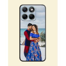 Full Single Pic Upload On Space Black Custom Soft Matte Mobile Back Cover - Motorola Edge 70 Fusion