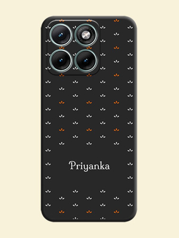 Simple Pattern With Custom Text On Space Black Custom Soft Matte Mobile Back Cover - Motorola Edge 70 Fusion