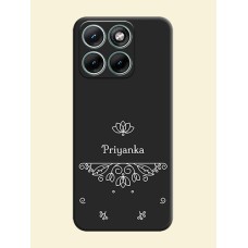 Lotus Garden Custom Text On Space Black Custom Soft Matte Mobile Back Cover - Motorola Edge 70 Fusion